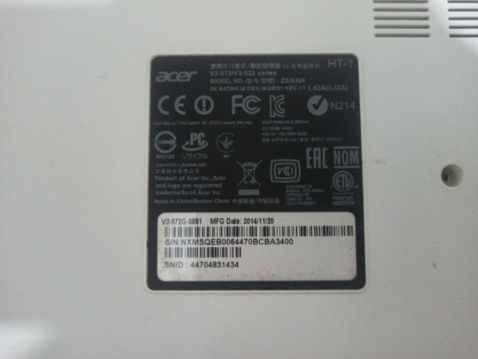 Acer V3 572/535 (Peças)