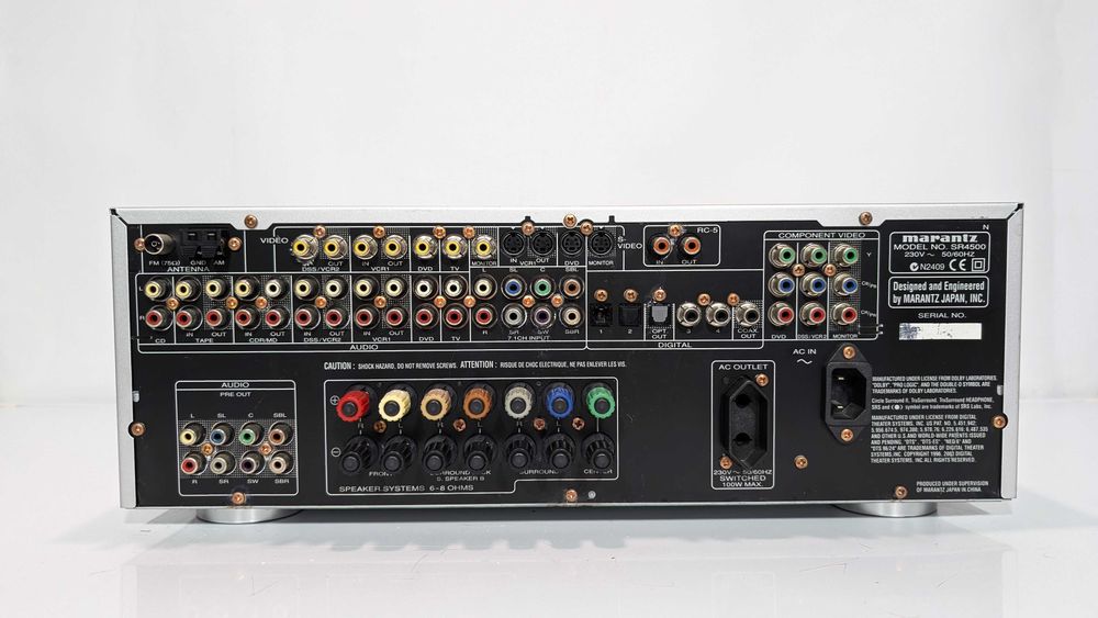 7.1 Ресивер Marantz SR4500, має 100 Вт/канал/ЦАП/Dolby/DSP/FM/6-8  Ом