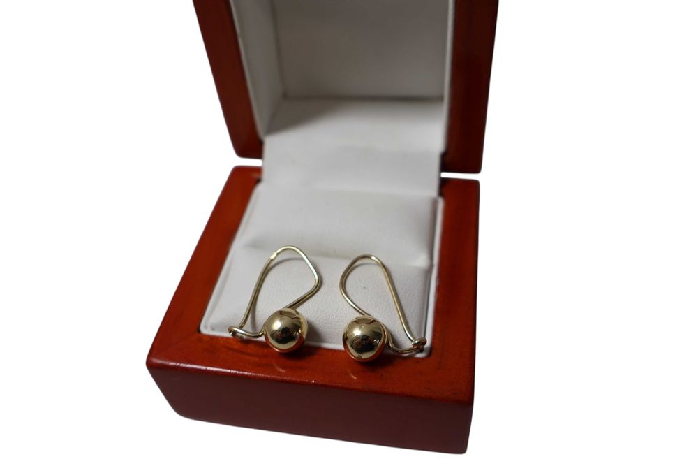 wspaniałe złote kolczyki  1,98G 585