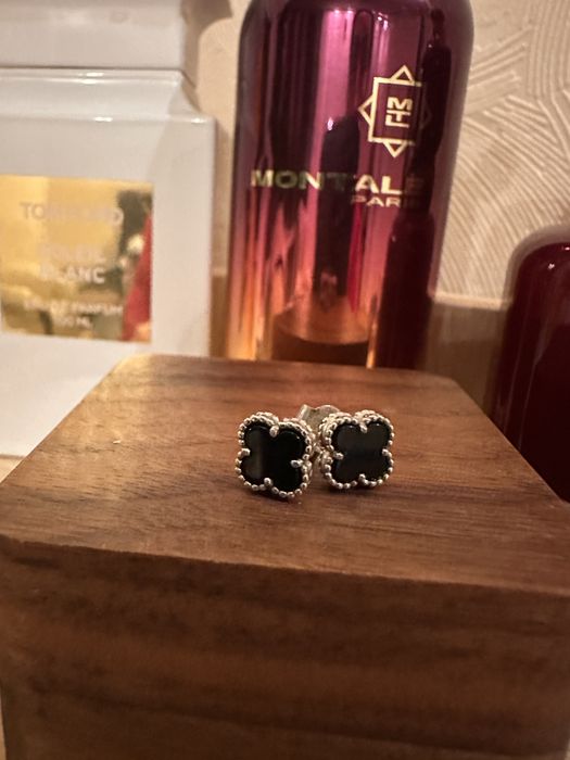 Сережки Клевер гвоздики Van Cleef серьги