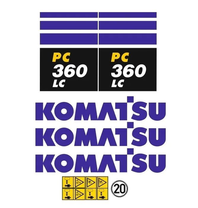 Naklejki oklejenie naklejka - KOMATSU PC360LC Zamiennik