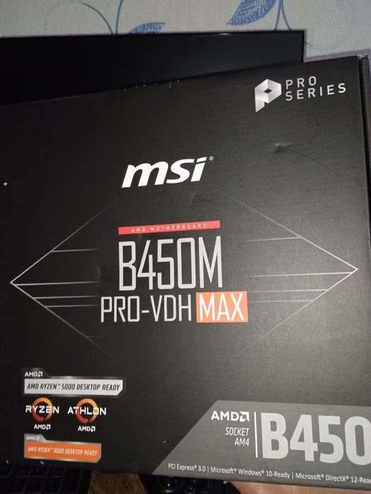 Продам MSI b450M Pro-VDH MAX AM4 amd