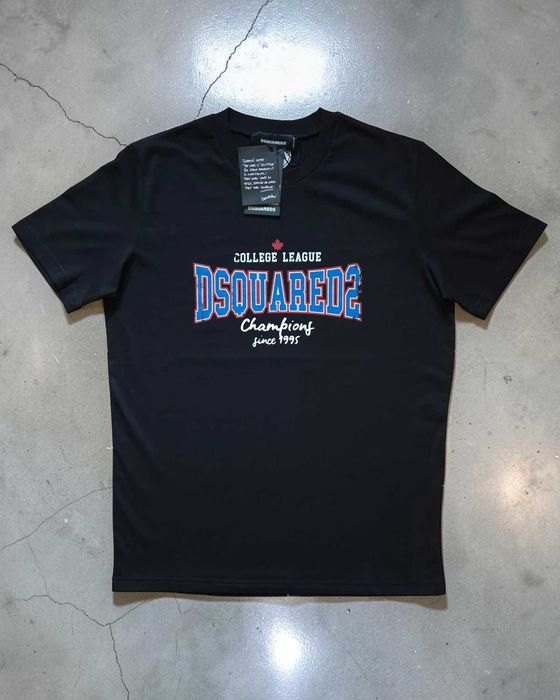 Dsquared2 Czarny Bawełna 100% T-shirt Koszulka M XXL 3XL Męski