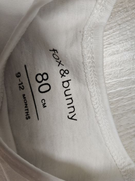 Białe body z długim rękawem r.80