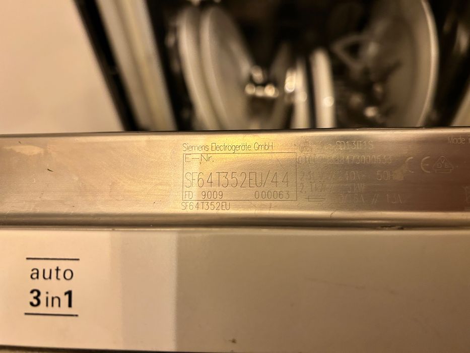 Zmywarka Simens SF64T352EU44 Mide in Germany