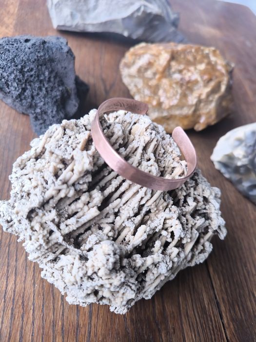 Bransoletka Miedziana 8 cm damska mankietowa