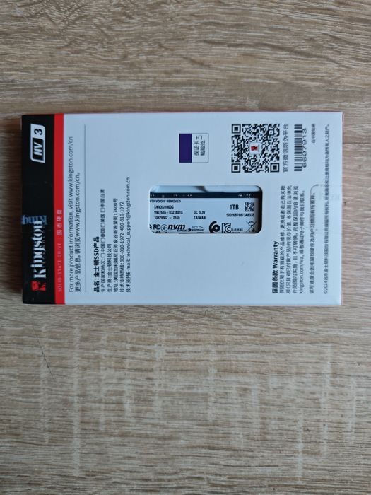 Dysk SSD NVMe Kingston Nv3 1TB Nowy!
