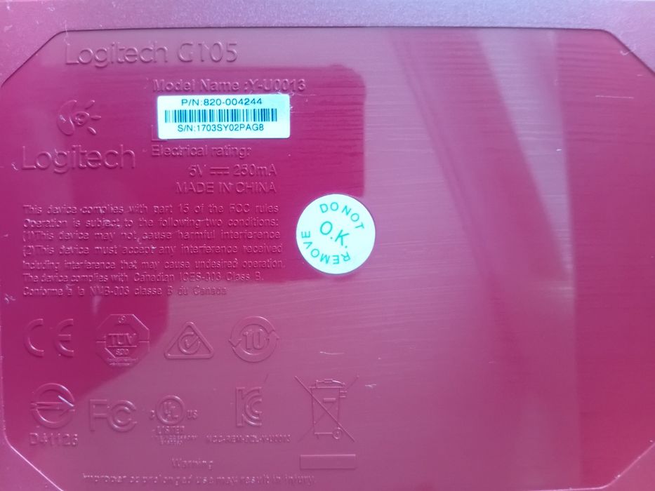 Ігрова клавіатура Logitech G105