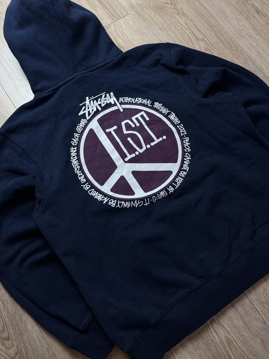Stüssy IST Big logo Męska S Bluza z kapturem Hoodie Rap Skate