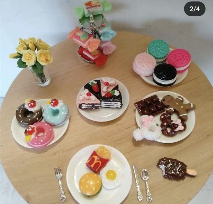 Jedzenie słodycze dla lalki Barbie 17szt