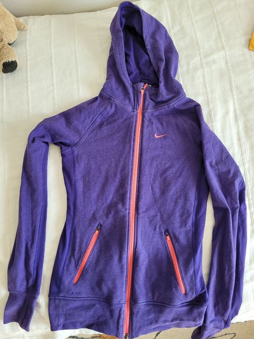 Nike dri fit fioletowa rozpinana bluza damska S