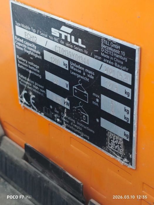 Wózek paletowy elektryczny STILL ECH 12