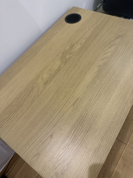 Biurko Ikea słoik stoliczek drewniane imitacja dębu