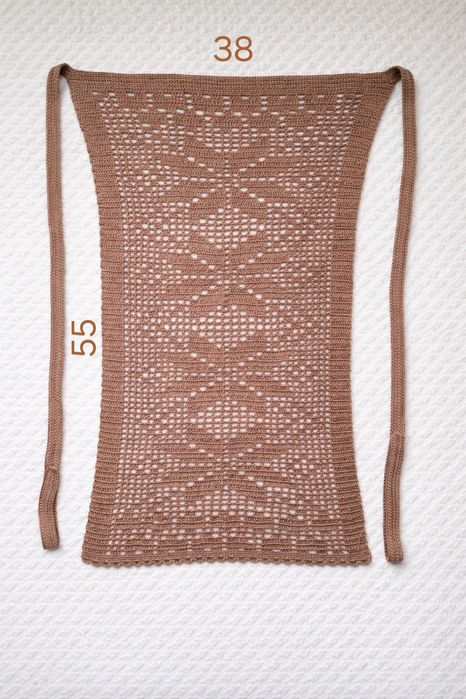 Фартук в'язаний гачком ( припинда)