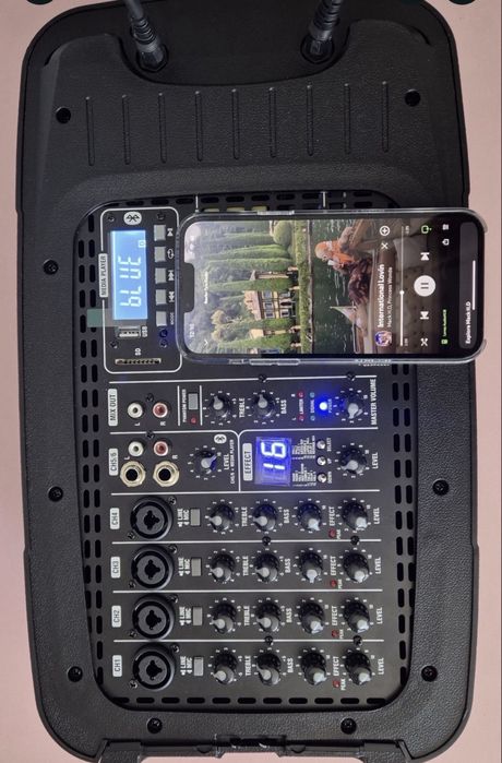 Para Aluguer: Coluna de som, tripe, 2 microfones e mesa de mistura