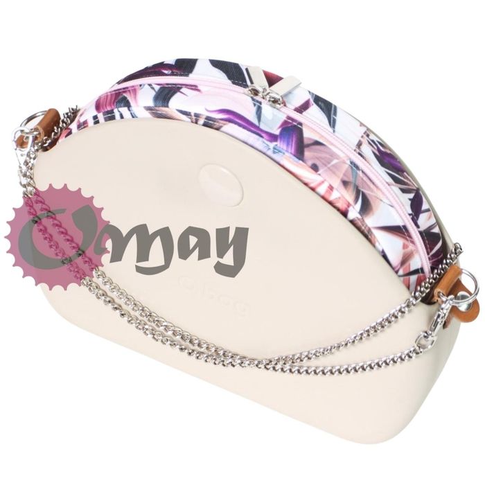 organizer OBAG MOON LIGHT kwiaty pudrowy róż 2 kieszenie wkład OMAY