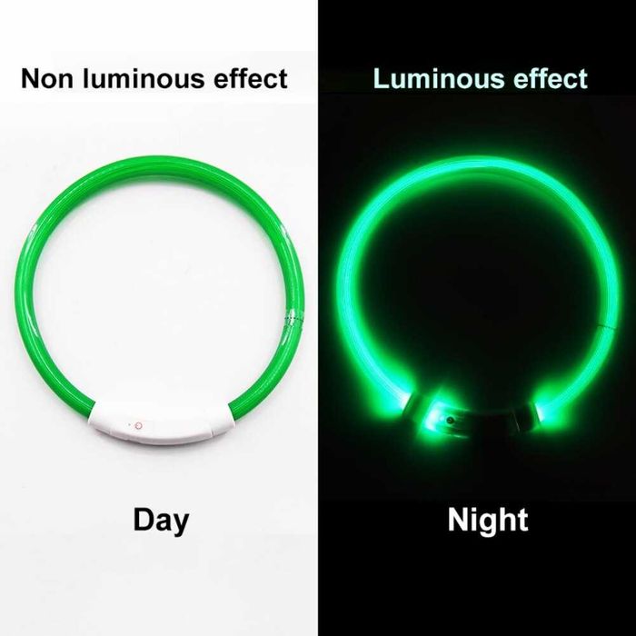 Светодиодный мигающий ошейник с защитой от потери перезаряжаемый