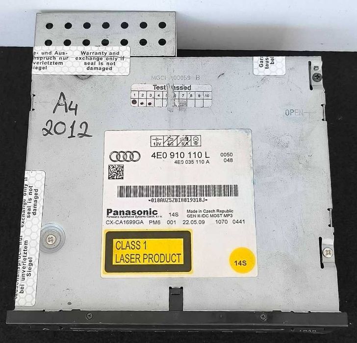 Rádio / Auto Rádio 4E0910110L - AUDI A4 B8 Avant