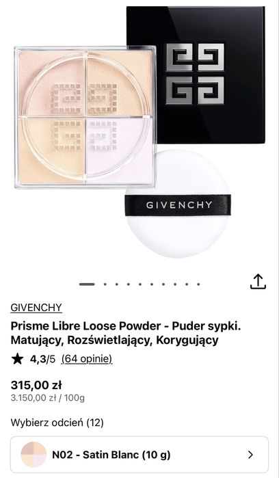 Givenchy puder sypki Prisme Libre Loose Powder nr 2