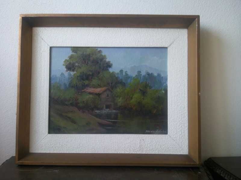 quadros a óleo de pintor reconhecido assinados e datados.