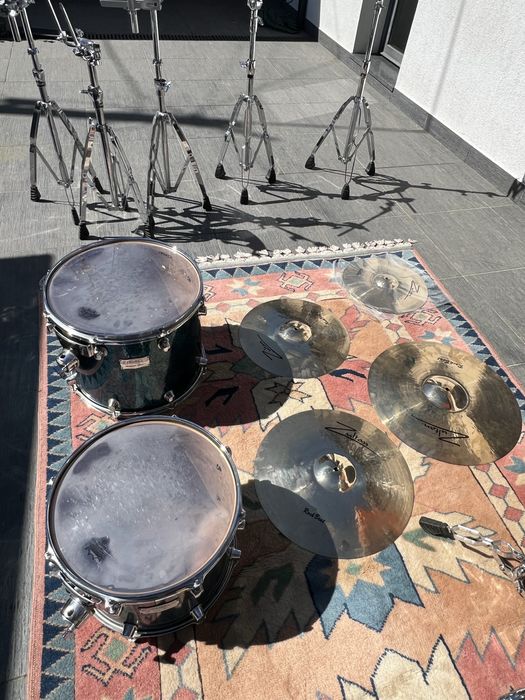Mapex Saturn walnut / maple com Pratos Zultan Rockbeat