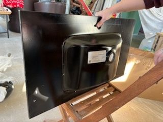 Umywalka szklana 80 czarna nowa