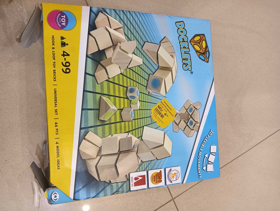 Klocki drewniane na rzep zestaw DOCKLETS 4+ zwierzęta