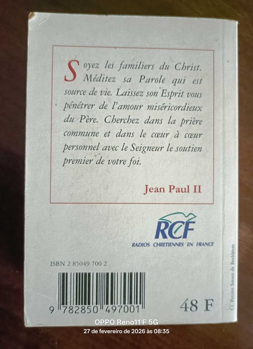 Calendário Saint-Paul 1998