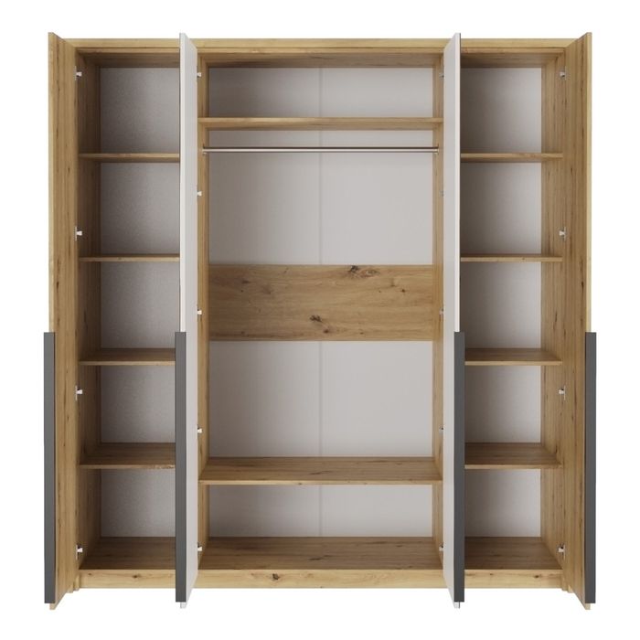 Szafa z lustrem w kolorze drewna Agata Meble