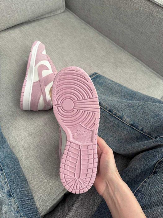 Кеди Nike SB Dunk White Pink Velvet Lilac Pink Corduroy | кросівки Найк СБ Данк Лов рожевого кольору вельвет