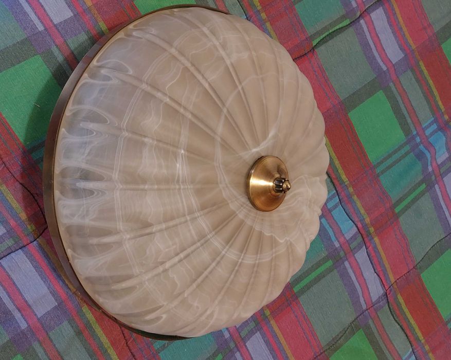 Candeeiro de Tecto Clássico em Vidro