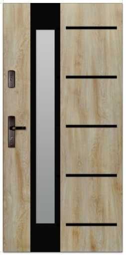 Drzwi wejściowe zewnętrzne 100 PRAWE KMT dąb turner NOWE RABAT -50%