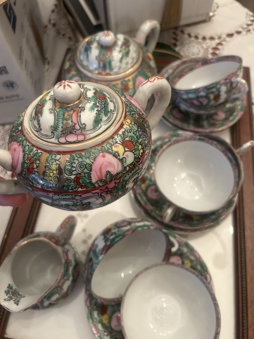 Serviço cha chines em casquinha