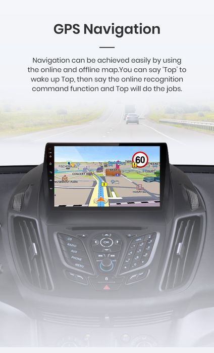 Rádio 9" android Ford Kuga & C-Max 2/32GB CARPLAY WIFI GPS Novo