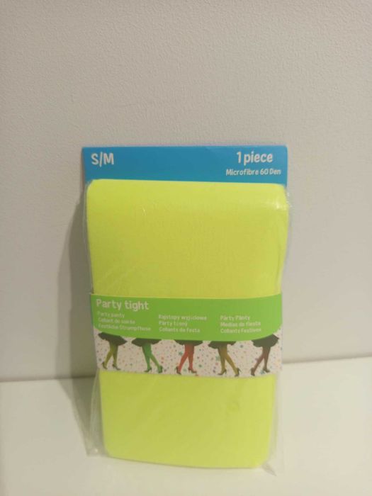 Rajstopy Damskie NEON żółty S/M