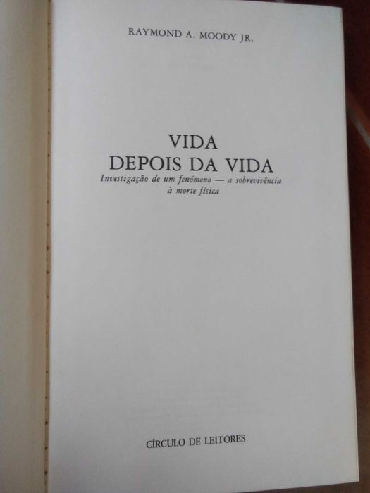 Vida depois da morte de Raymond Moody, círculo de leitores