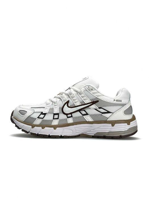 Кросівки Nike P-6000 WMNS White Black Brown premium i89 | Кроссовки Найк жіночі