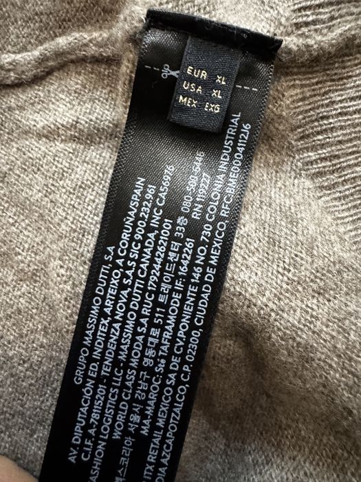 Стильний, теплий светр, джемпер з вовни та кашеміру massimo dutti
