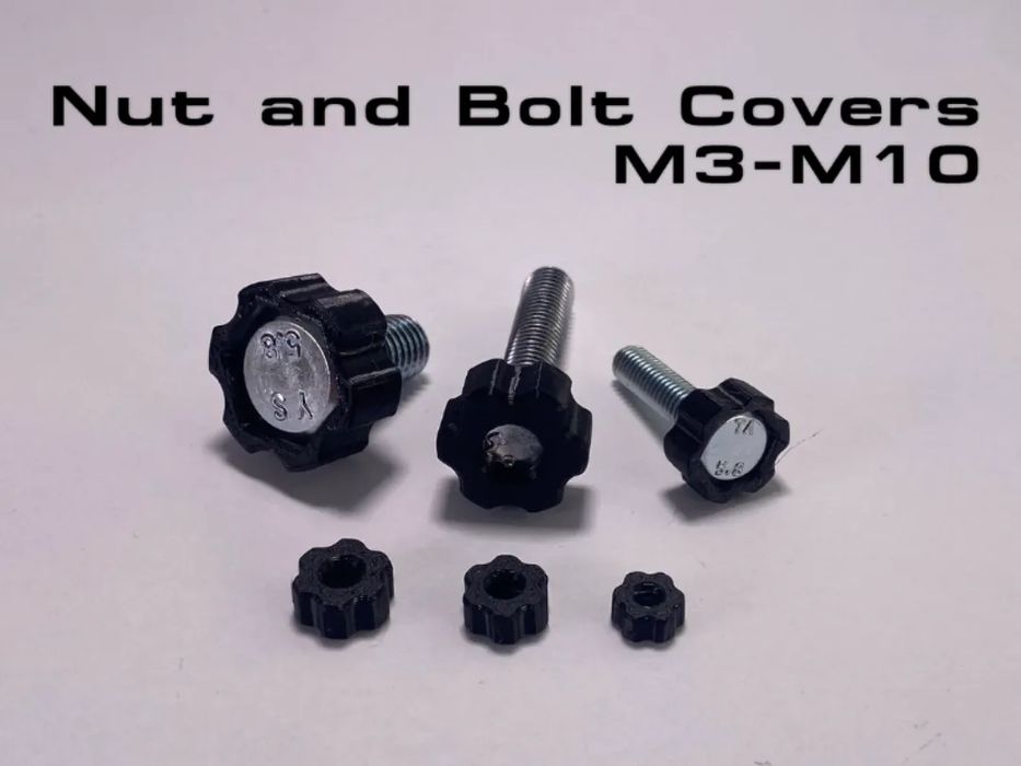 Tampas Decorativas para Parafusos e Porcas Hexagonais (M3 a M10)