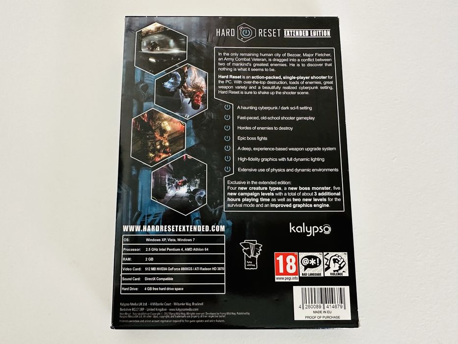 Jogo PC DVD Hard Reset Extended Edition NOVO