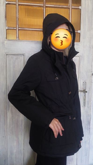Kurtka damska parka futerko kaptur XL