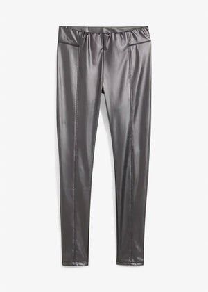 B.P.C legginsy z eko skóry metaliczy połysk r.44/46