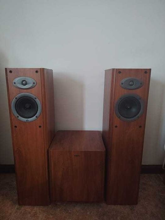 Conjunto de Som Celestion (Colunas de Chão F20 + Subwoofer Ativo S80)