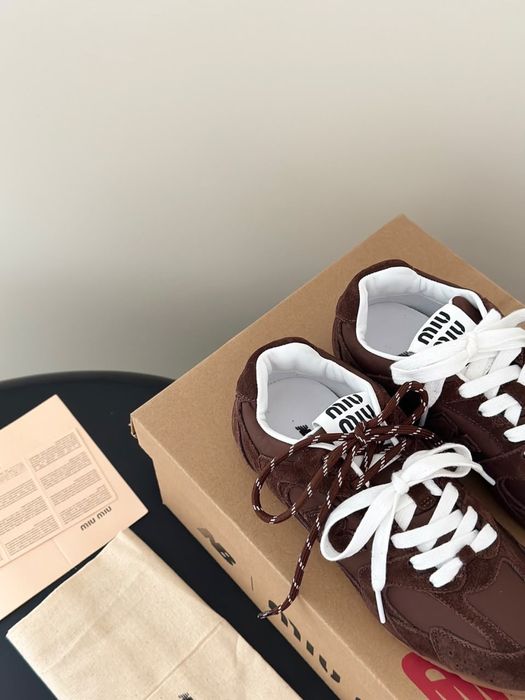 Sneakersy Miu Miu New Balance Brown Suede