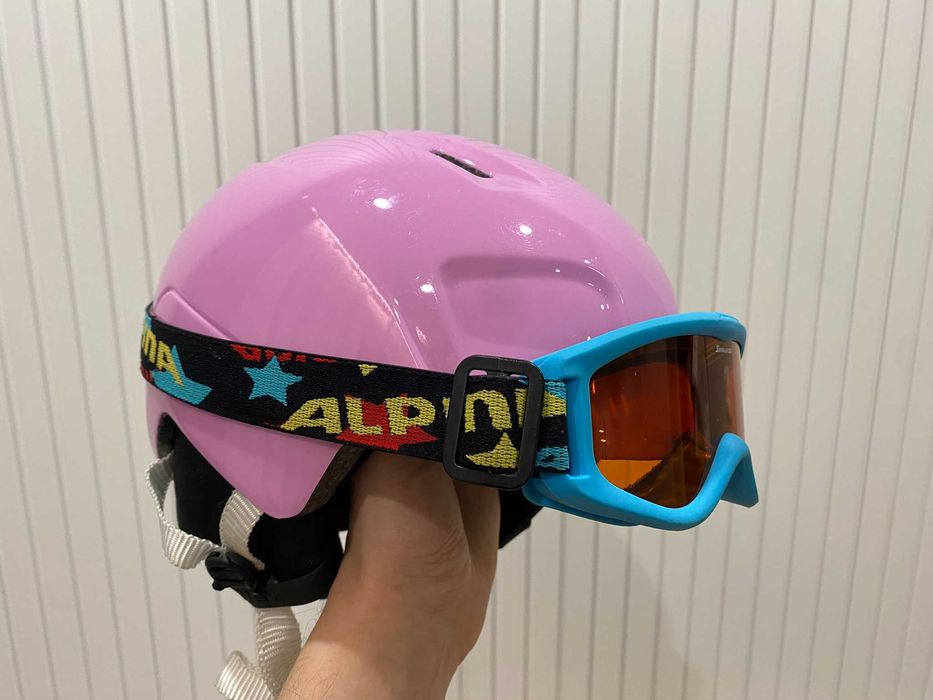 Шолом лижний/сноубордичний дитячий Uvex, 46-50 см + маска Alpina