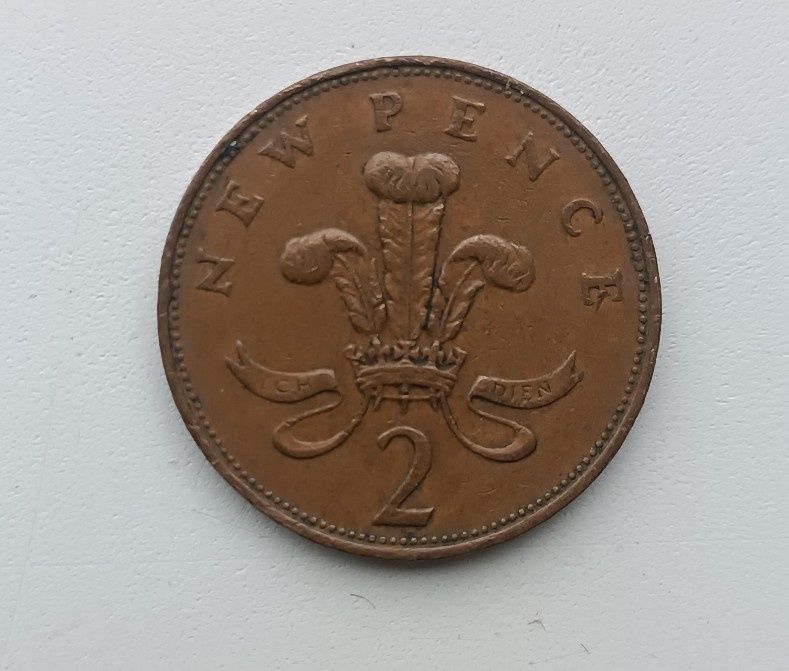 Монета nеw pence 2 пенса Великобритания 1971 год