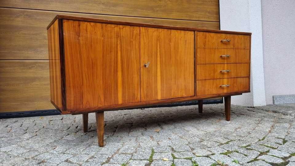 Komoda Sideboard Design PRL Lata 60 Fornir