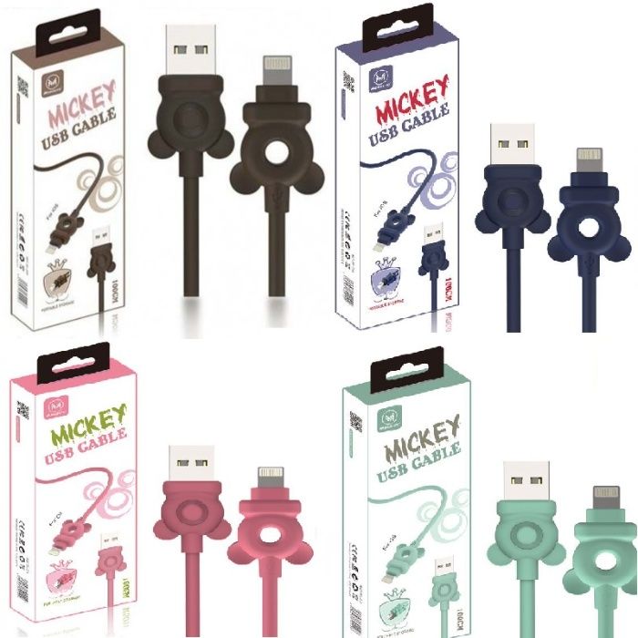Cabos Micro USB, IOS, TYPE-C Mickey