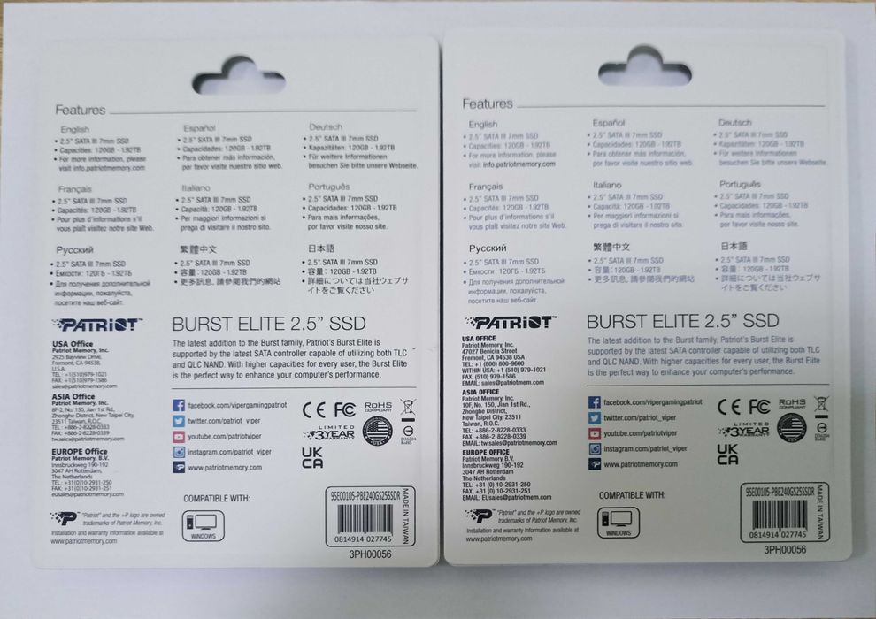 SSD-накопичувач Patriot Burst Elite SATA III 240GB