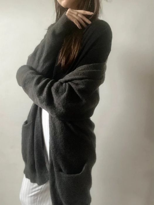 Moss Copenhagen – Ciepły Kardigan z Moheru i Wełny – Rozmiar Uni (S/M)